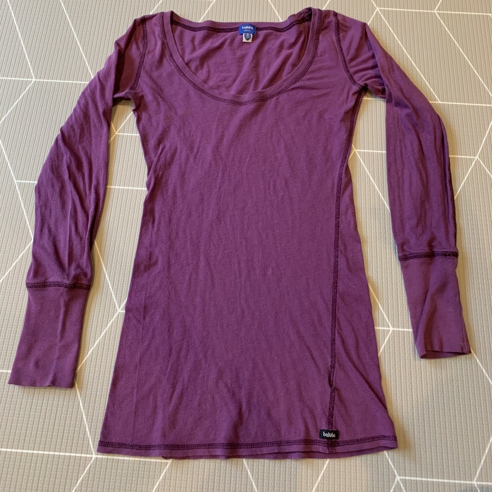 Long-sleeved wide-neck Talula shirt, long length